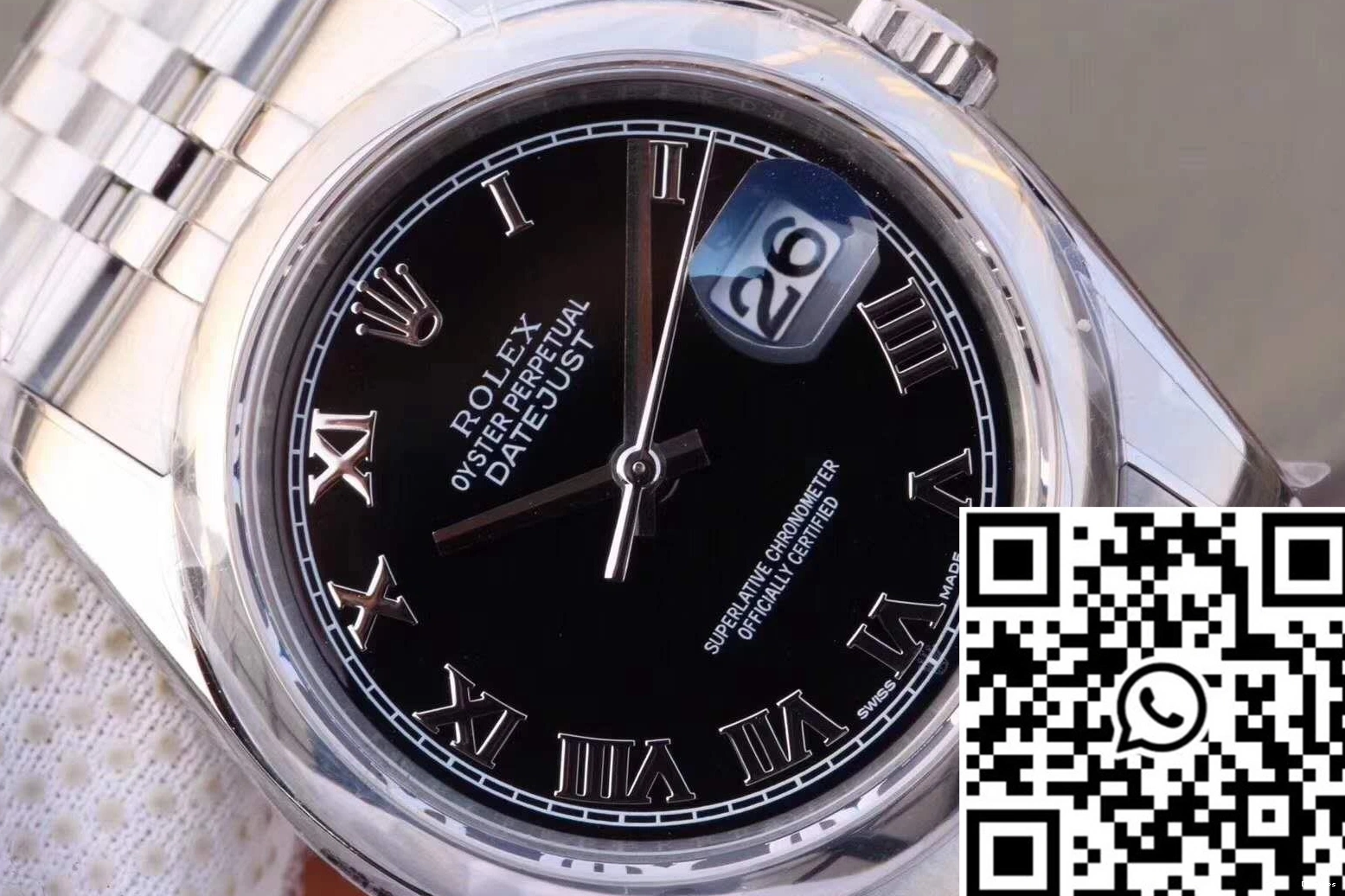 116234 Time Datejust Scale Dial 36mm AR Rolex Black Factory Rome 0808